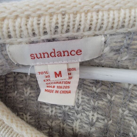 sundance women's Victoria Embroidered Cardigan size M Fair Isle Western Boho - Picture 6 of 6